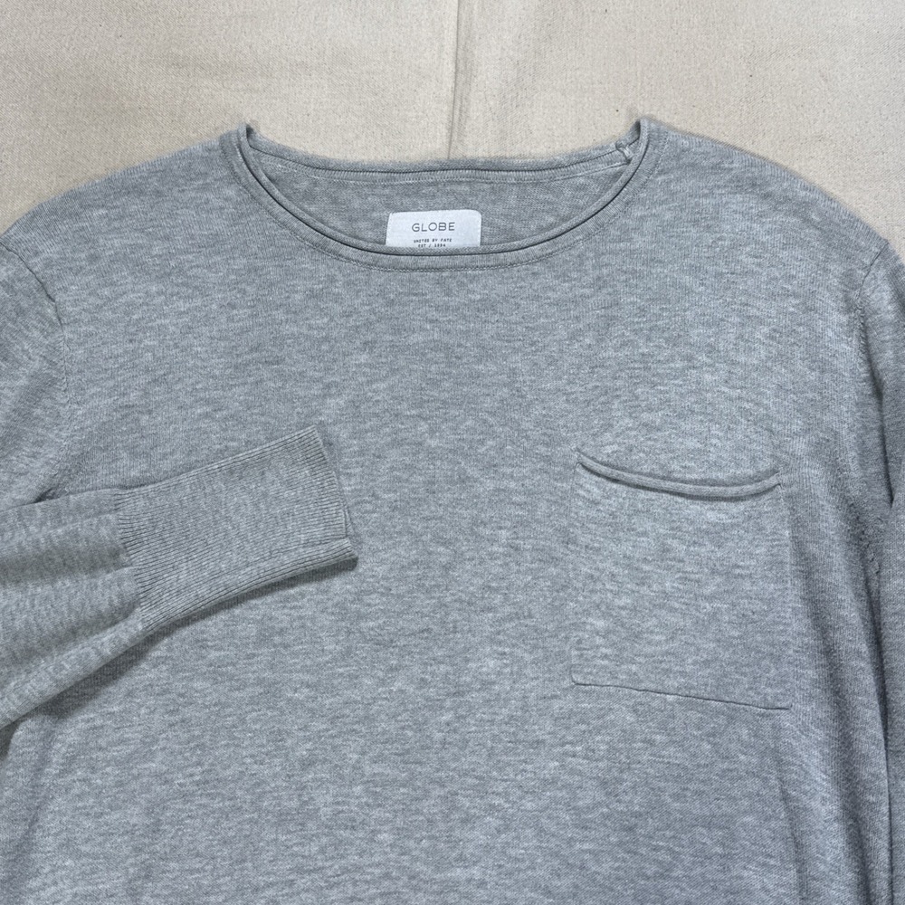 Globe United By Fate Men's Roll  Neck Long Sleeve Sweater Sz M Gray